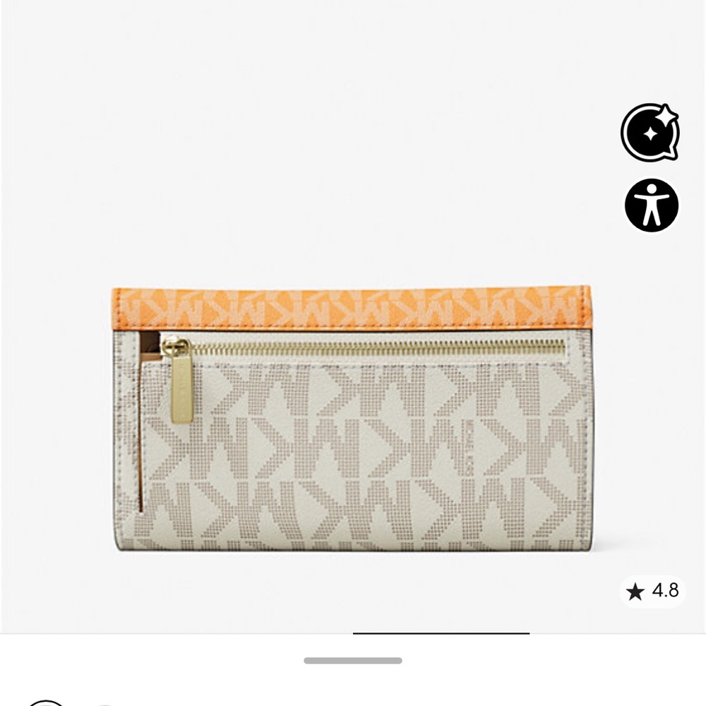Michael Kors Orange and Beige Backpack with Wallet NWT - Picture 8 of 10
